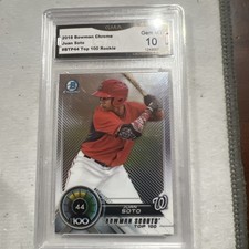 2018 Bowman Chrome  Scouts Top 100 Juan Soto GMA 10