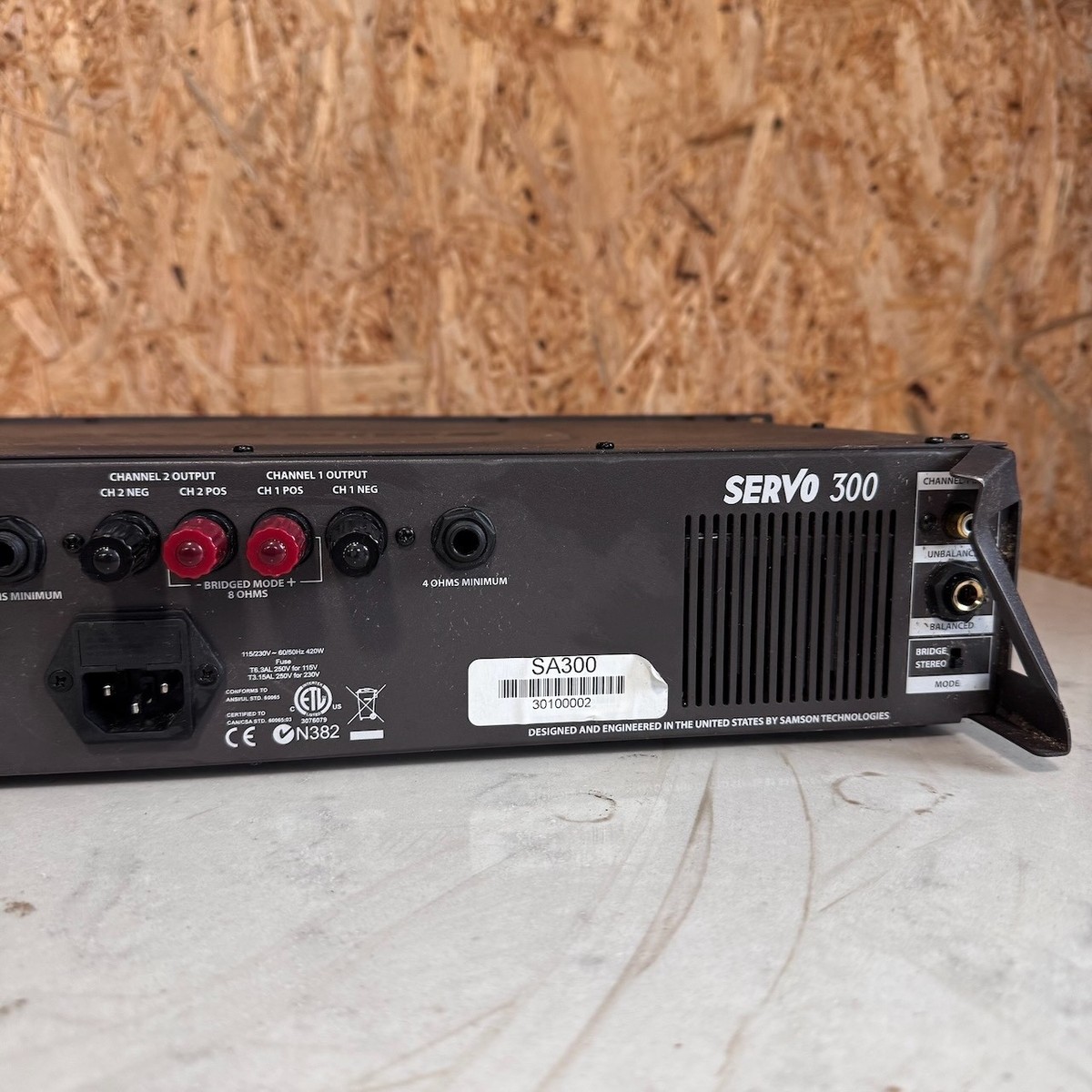 Samson Servo 300 Power Amplifier Studio Rack Mountable | eBay
