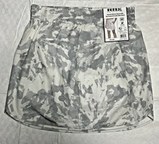 RBX Stretch Woven Skort Women's Size Medium Gray Tie Dye Mid Length NWT
