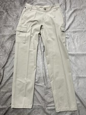 Polo by Ralph Lauren Women's Straight Leg Cargo Pants in Light Cream Vintage