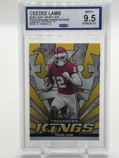 2020 Leaf Draft #76 CeeDee Lamb CCG 9.5 Rookie Card. rookie card picture