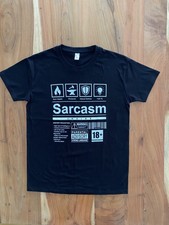 Sarcasm Unisex Mens Womens Pampling 100% Cotton Black T-Shirt Funny Witty Size S