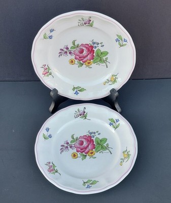 Set Of 2 Spode Marlborough Sprays Floral Bread & Butter Plates *Good Condition*
