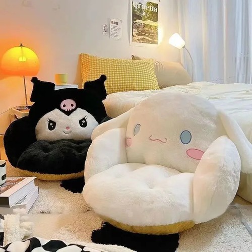 Cinnamoroll & Kuromi Plush Chair Cushion - Big Cute Backrest, Office/Dorm Decor