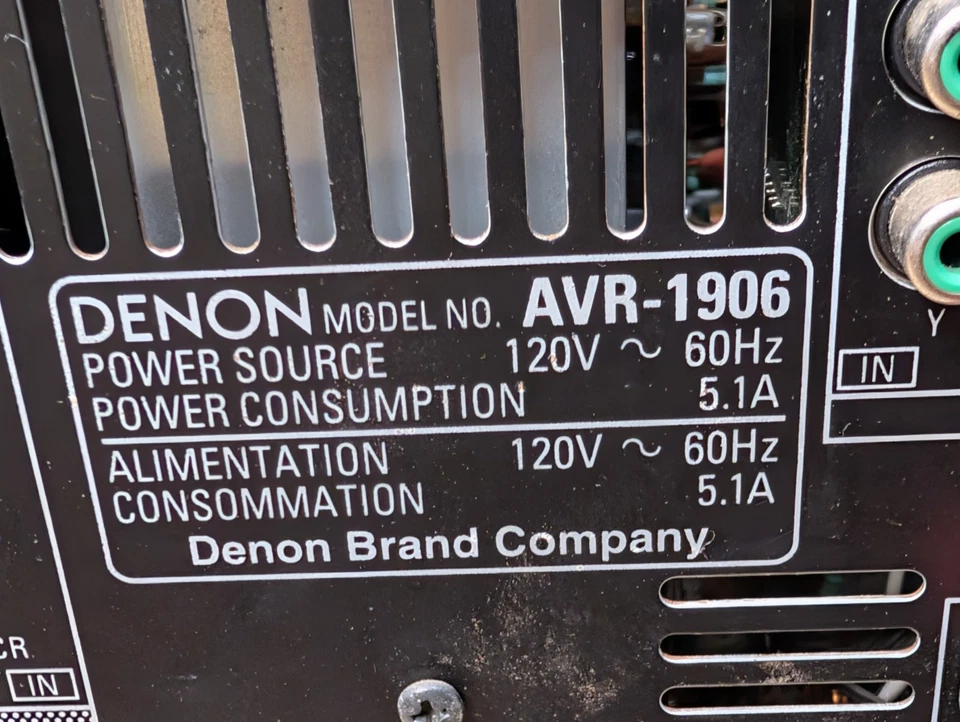 Denon AVR-1906 7.1 AV Receiver Bundle With Remote - Image 4 of 4