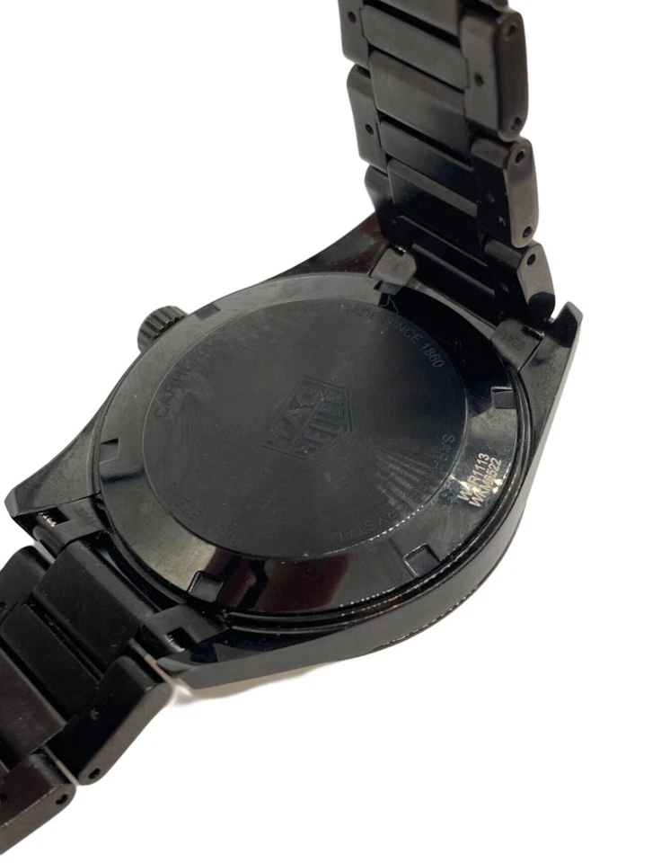 TAG Heuer Carrera WAR1113 Quartz 39mm Unisex Swiss 100m Black PVD Steel #F-580 - image 3 of 4