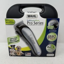 Wahl USA Lithium Ion Pro Cordless Dog Grooming Kit, Rechargeable, Black, 9766