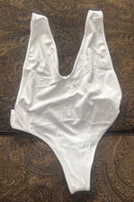 White Sleeveless Bodysuit NEW KK