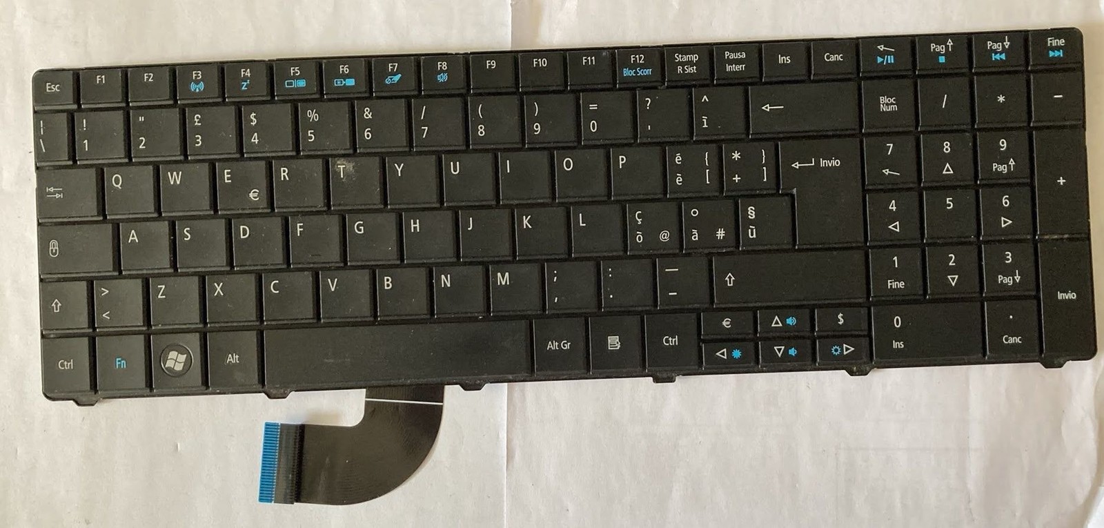 Tastiera ITA Nera per Notebook Acer Travelmate 5335
