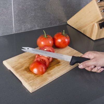 8  Serrated Bread Knife Stainless Steel Carving Blade Never Needs Sharpening