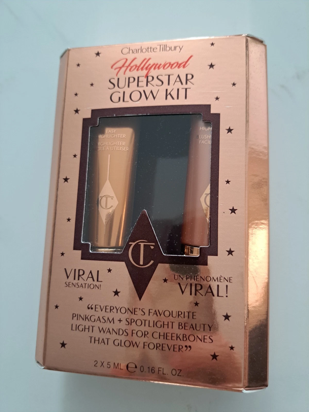 Charlotte Tilbury Hollywood Superstar Glow Kit Pinkgasm & Spotlight Beauty New