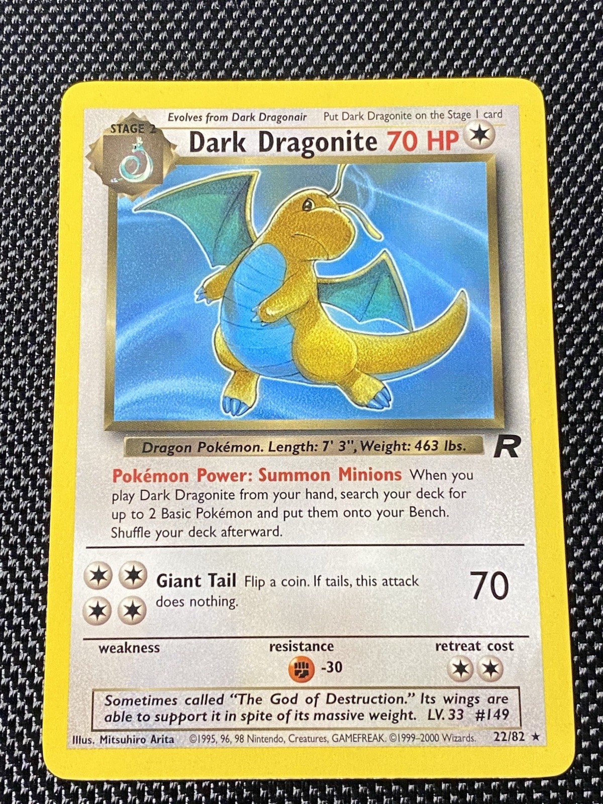 Dark Dragonite 22/82 Team Rocket Rare Pokémon TCG Mint/NM. Non Holo