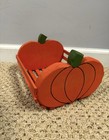 Fall Halloween Pumpkin Card Wooden Basket — photo 1