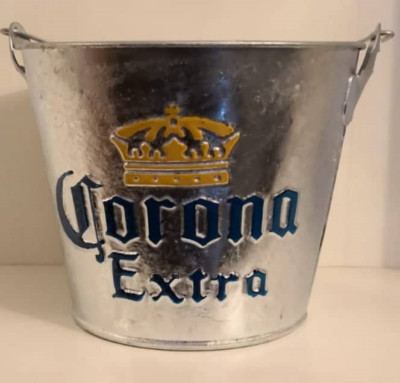 Corona Extra  Bier Eimer, Metalleimer, Eis Eimer, mit Flaschenöffner , Bar, Neu
