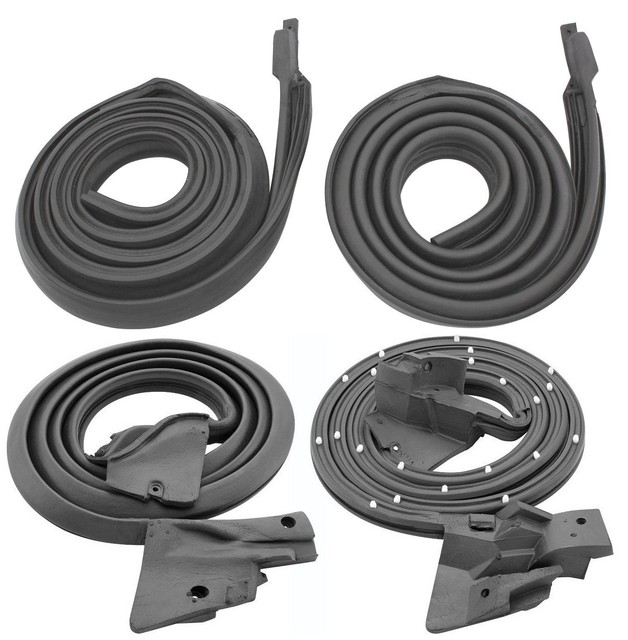 1966 1967 Chevelle Door Roof Rail Weatherstrip Rubber Gasket Kit NEW 4