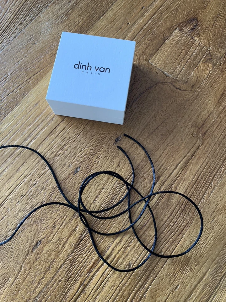 Bracelet Dinh Van Cordon Noir Collier Menotte Or Argent R8 R10 R12 R15 R20 - Photo 4/4