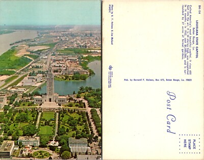 #ad Aerial View Louisiana State Capitol Baton Rouge LA Postcard $3.99