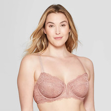 Women's Unlined Balconette Bra - Auden - 32D Mauve Color
