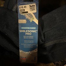 SmileSonic Pro Essential Clean Replacement Brush Heads, Medium 2ct-FREE SHIPPING