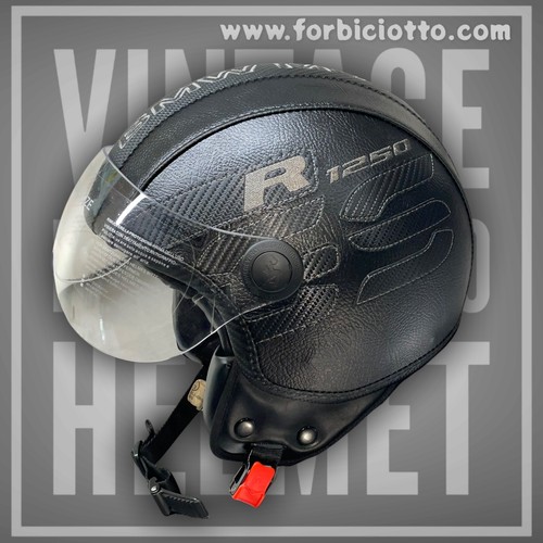 Casco in pelle Triple Black BMW R 1250 GS 1200 LC NERA vintage Visiera  Esterna | eBay