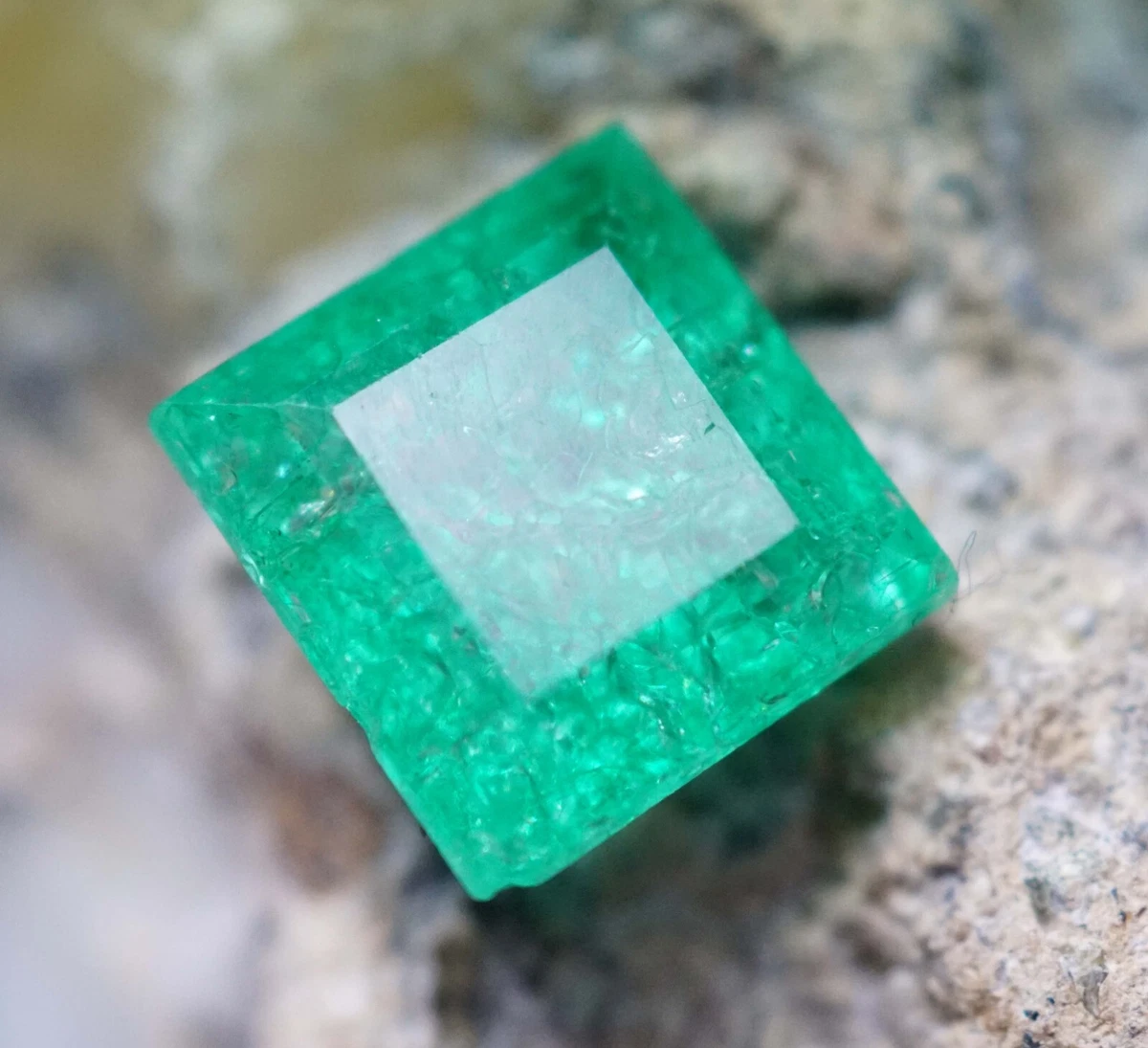 10.00 Ct Certified Spanking Natural Muzo Brazil Princess Cut Emerald Loose Gems