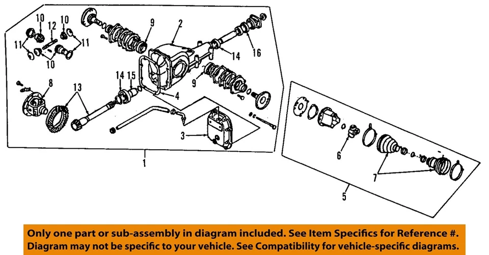 Used Differential Carrier Assembly fits: 2003 Infiniti QX4 Front Axle 4.363 rati Foto 3 de 4