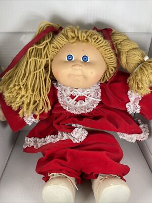 1984 Cabbage Patch Kid CPK Girl Doll Blonde Hair Blue Eyes HM 3  Xavier Roberts