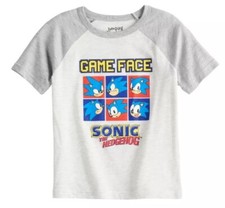 SONIC The Hedgehog Shirt Boys size 12 NEW Game Face Sonic T-Shirt Top NWT Faces
