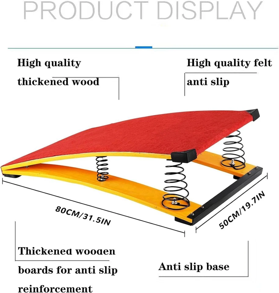 Trampolín de gimnasia de 4 resortes para niños entrenamiento de bóveda fitness jugar Foto 2 de 4