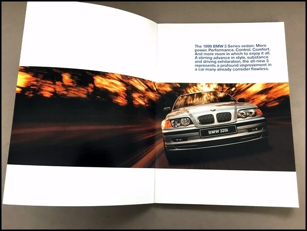 1999 BMW 328i 323i 3-Series Sedan 66-page Original Car Sales Brochure Catalog Foto 2 de 4