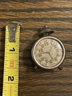 Vintage miniature alarm clock pencil sharpener. Japan metal.   — photo 1