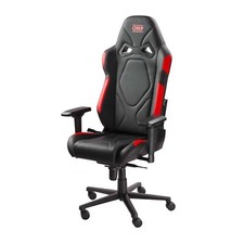 POLTRONA SEDIA SEDILE GAMING OMP RACING CALCIO NERO ROSSO RUOTE OMOL EN1335