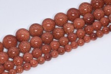 Brown Goldstone Sandstone Beads Grade AAA Round Loose Beads 4/5-6/7-8/9-10/12MM