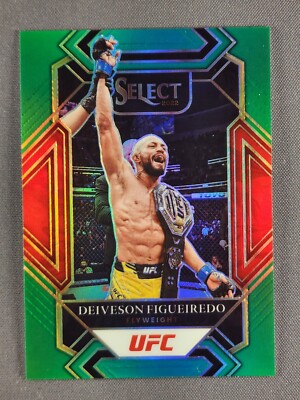 2022 Panini Select UFC #326 Deiveson Figueiredo Green Prizm /5