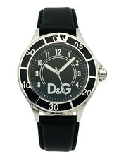 D&G Dolce & Gabbana DW0580 Men’s Anchor Stainless Steel Black Leather StrWatch