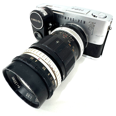 OLYMPUS PEN F 35mm Half Frame Film Camera + 135mm Len | eBay