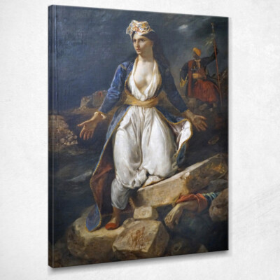 Griechenland auf den Ruinen von Missolonghi Eugène Delacroix, edx44 Gemälde gedruckt s