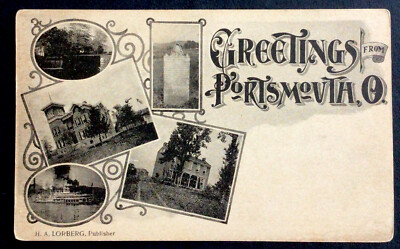Greetings From Portsmouth Ohio Multiple Scenes Postcard 