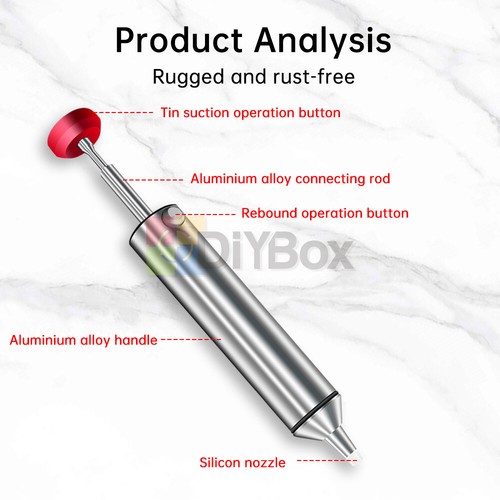 Aluminum Solder Sucker Desoldering Vacuum Pump Solder Iron Welding Repair Tool - Picture 16 of 26