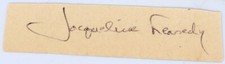 Jacqueline Kennedy - Cut Signature w/ Secretarial TL + COA