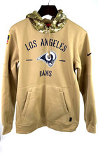 Nike NFL LA Rams Men's Small Tan Salute To Service Sideline Hoodie DriFIT AT6746
