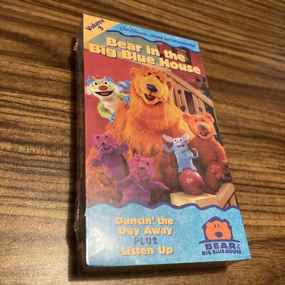 Bear In The Big Blue House-Dancin  The Day Away/Listen Up #3 VHS 1998-NEW SEALED