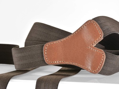 Lloyd Hosenträger braun Holländer 120cm 25mm Leder mit Knöpfen und Clips - Bild 4 von 10