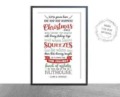 Weihnachtsdruck - lustiges Weihnachtszitat Clarke W Griswold - Geschenk - Filmspaß 