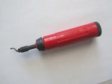 Vargus Shaviv Red Handle Deburring Tool Burr Removal Adjustable Length