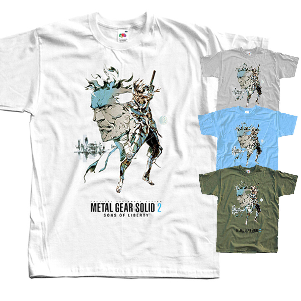 Metal Gear Solid V9,COMPUTER GAME, T-Shirt (WHITE,OLIVE,BLUE Metal Gear Solid V9,COMPUTER GAME, T-Shirt (WHITE,OLIVE,BLUE