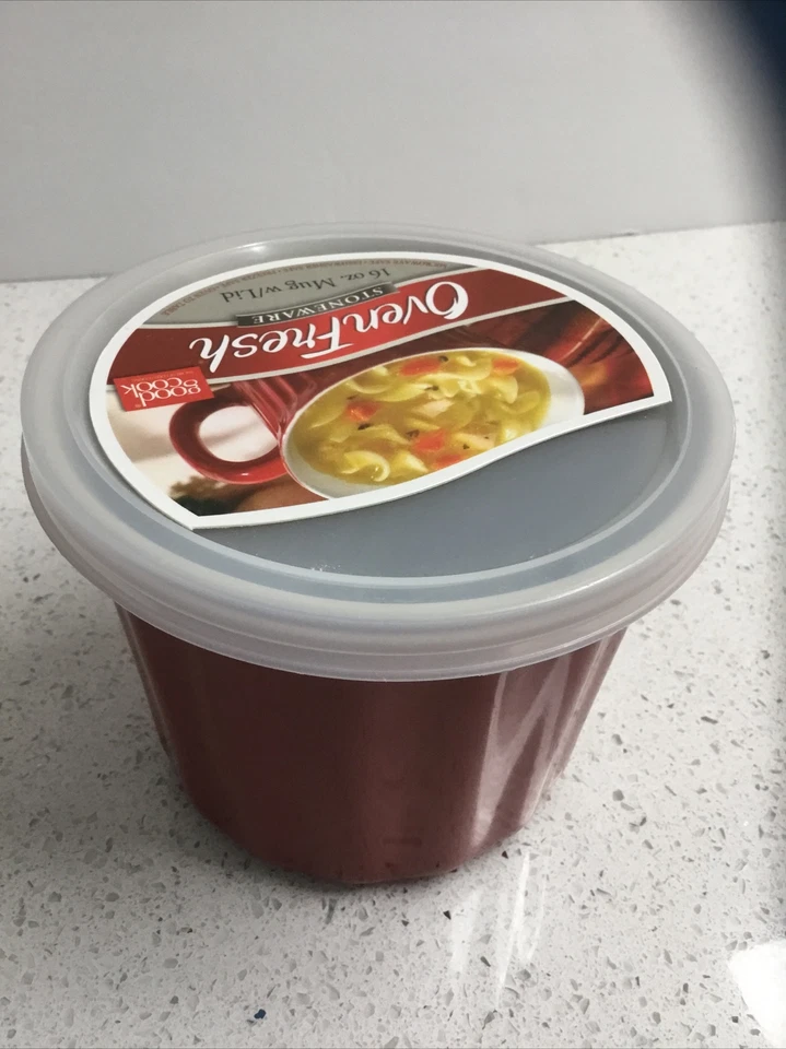 Good Cook духовка свежий красный 16 унций кружка с крышкой. Сейф для микроволновой печи / посудомоечной машины и духовки - Изображение 3 из 4