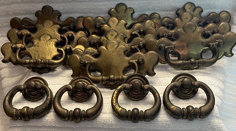 Brass bedroom dresser pull handles 15 pieces:ANOTHER PRICE REDUCTION!!!