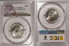 2021 D Tuskegee Airmen NP Quarter 25c PCGS MS66