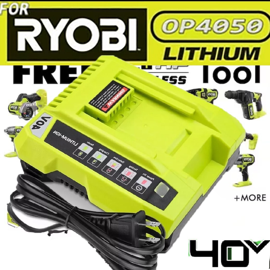 40V Lithium Battery / Charger for Ryobi Lawn Mower OP4015 OP